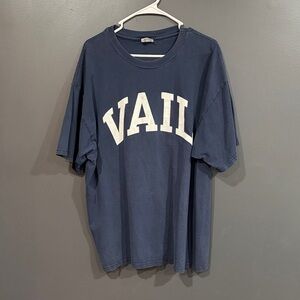 Champion Navy Blue Men's Tee with White Print